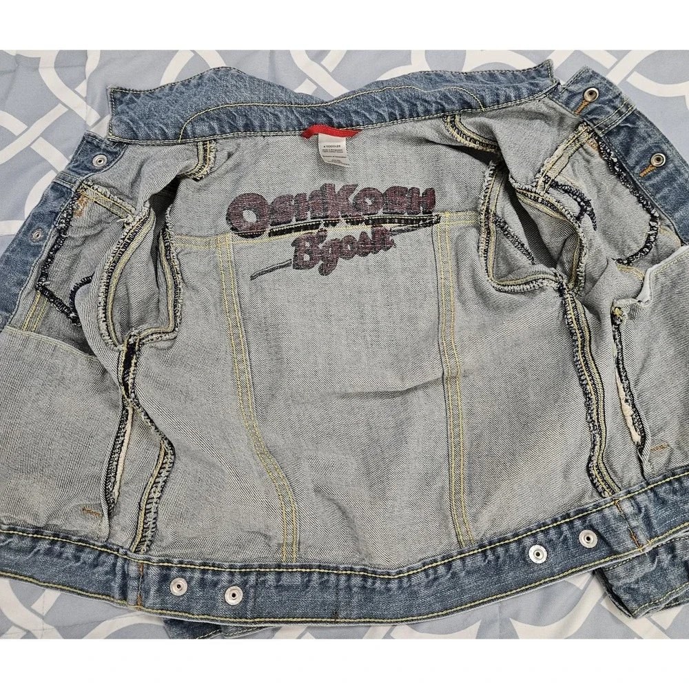 OshKosh B'Gosh Blue Denim Jean Jacket Children's Size‎ 4 Snap Close